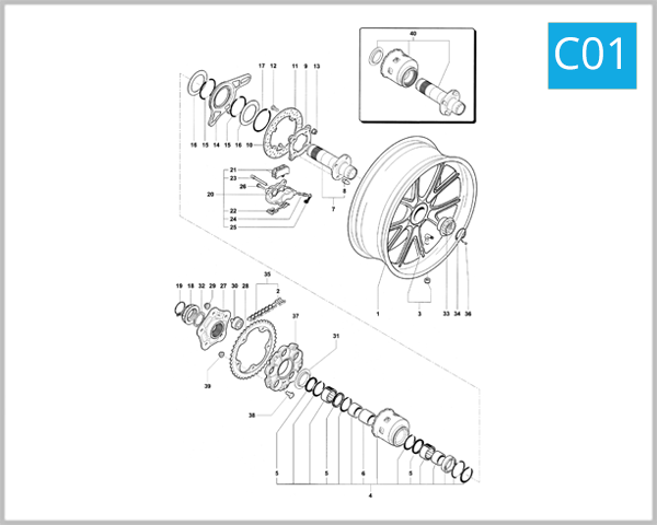 C01 -Rear Wheel Assembly