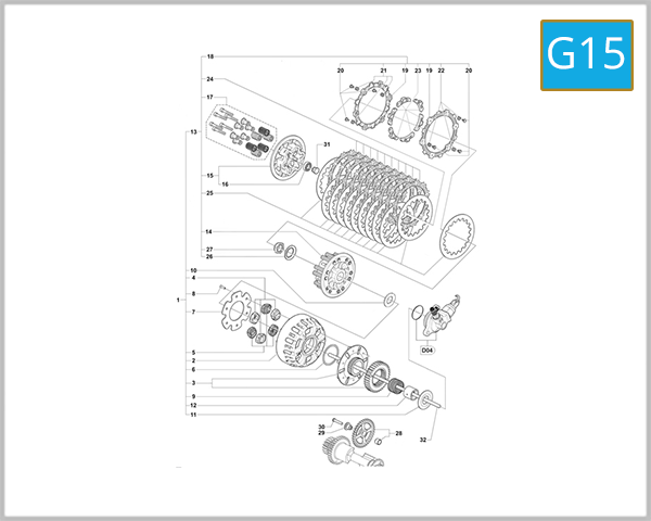 G15 - Automatic Clutch Assembly (TV SCS-RC)