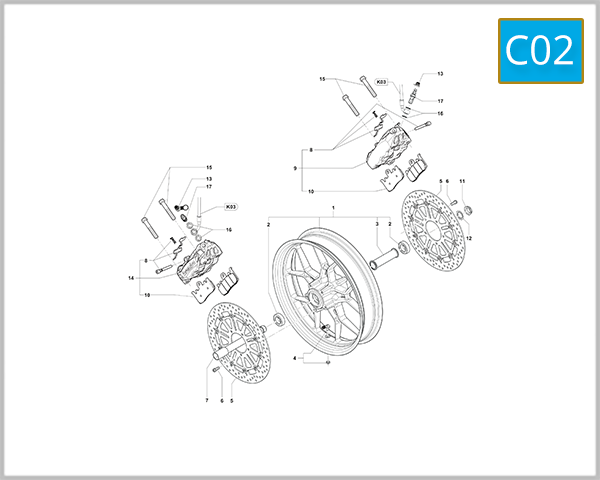 C02 -Front Wheel Assembly
