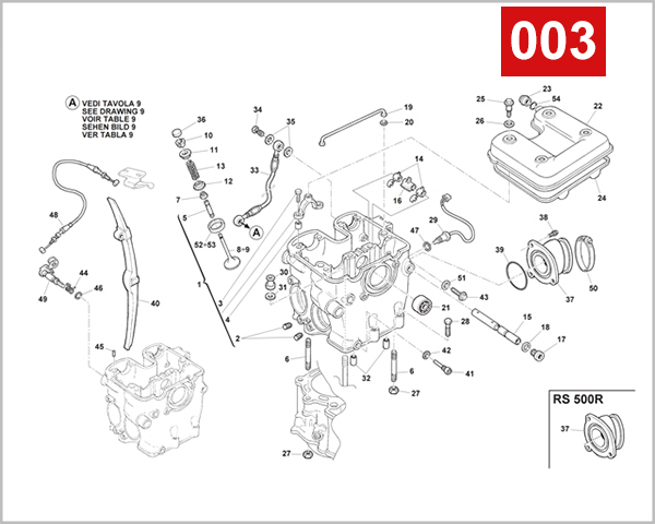 003 - CYLINDER HEAD (RS 300R-RS 500R)
