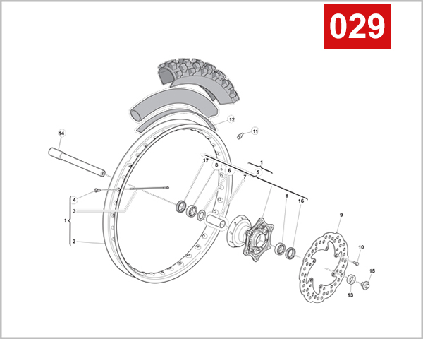 029 - FRONT WHEEL (RS 125R)