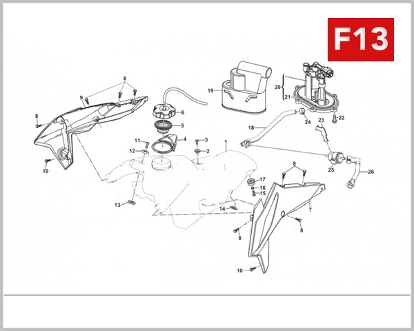 F13 - FUEL TANK-COVER RADIATOR