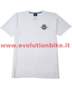 MV Agusta V-Neck White T-Shirt
