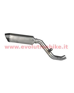 EvolutionBike F3 Titanium Exhaust Silencer (slip on) with carbon end cap