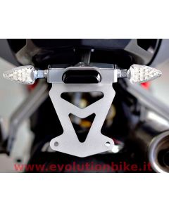 Moto Corse Brutale License Plate Support Kit with Light and Syencro Blinkers Pair